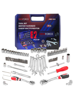 Набор инструментов 82пр. 1/4'', 3/8''(6гр.) YATAFORCE YF-4821-5DS
