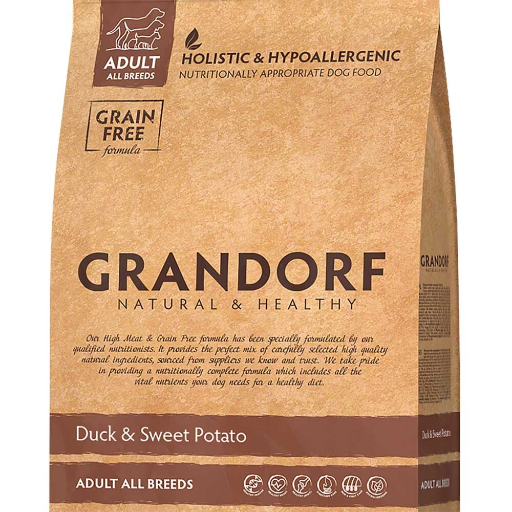 Grandorf Adult All Breeds Duck&Potato - корм беззерновой для собак всех пород (утка с бататом)