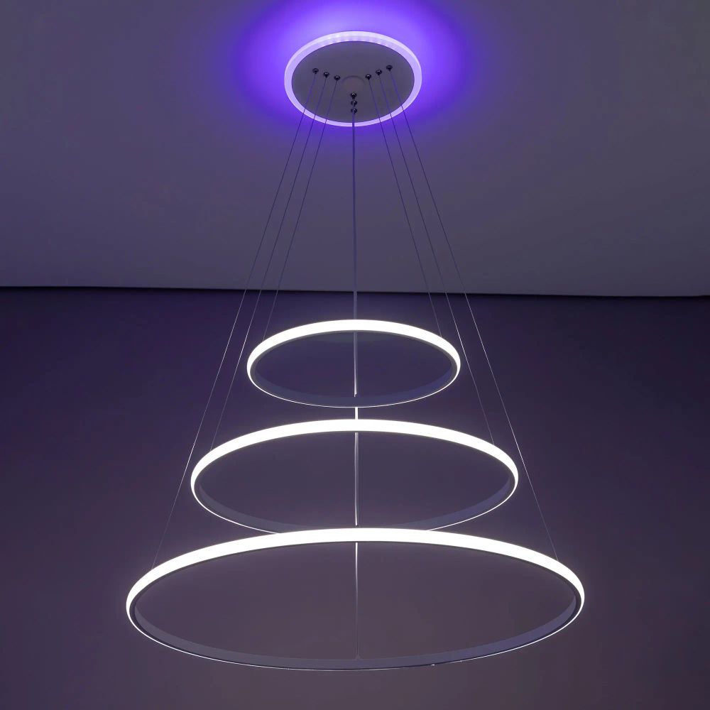 Citilux Неон Смарт CL731A090E RGB Умная подвесная люстра Белая