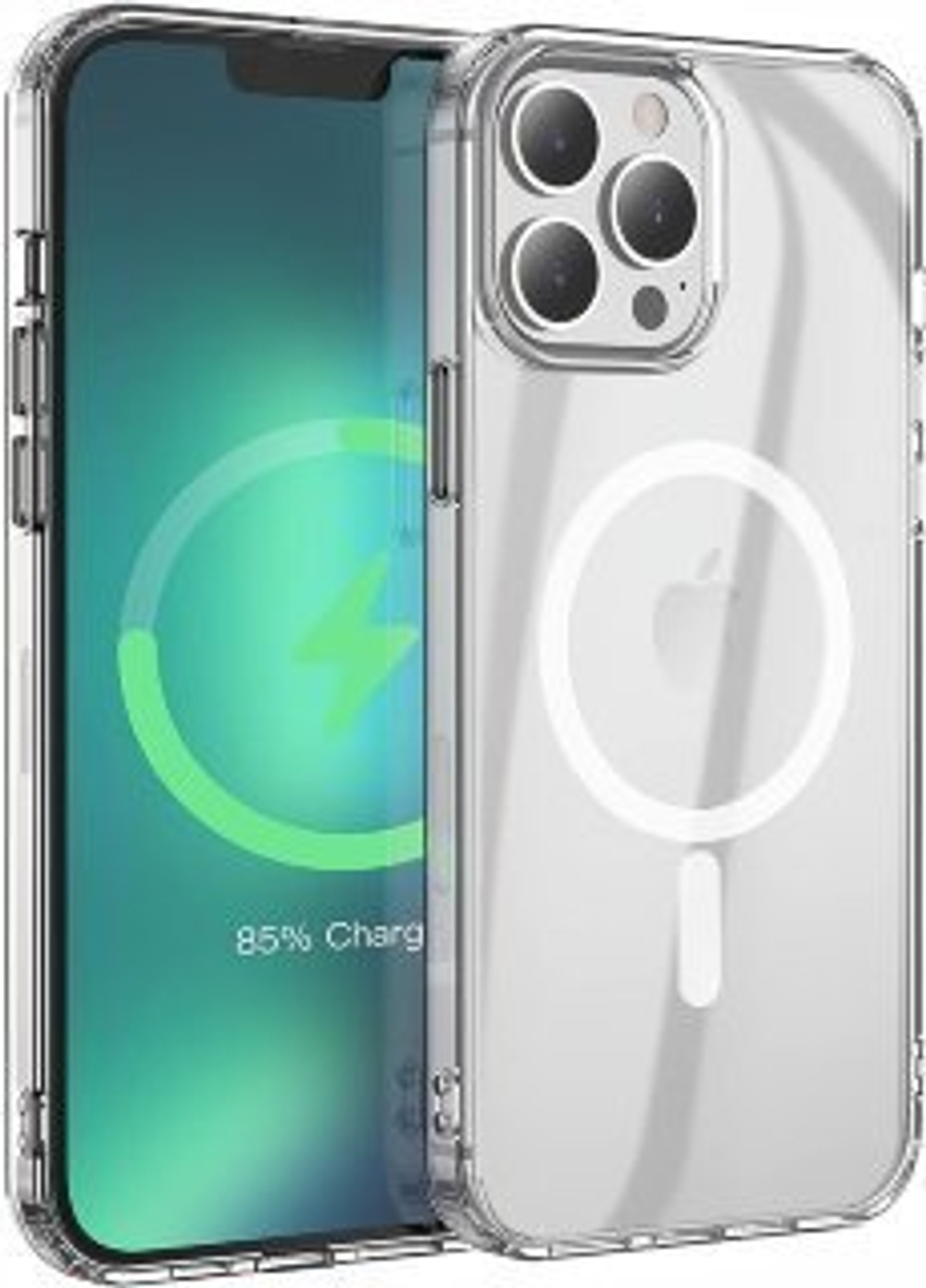 Чехол для телефона iPhone 15 Pro Max Hoco Magnetic series airbag anti-fall (прозрачный)