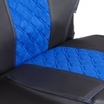 Чехлы SITRAK C7H (экокожа, черный, синяя вставка)