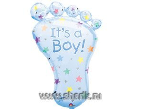 Шар фольга "Стопа голубая" It"s a Boy. 82 х 58 см