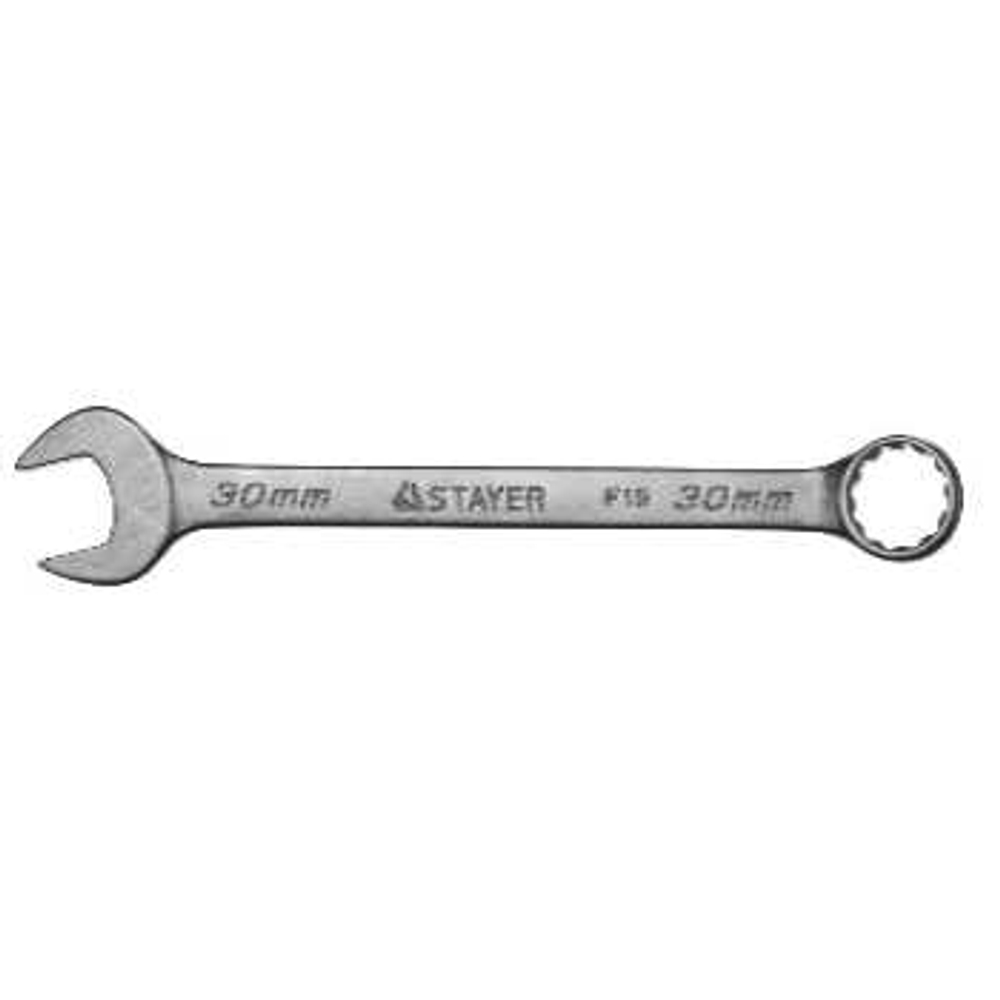 Ключ комбинированный 30 мм хромированный STAYER, 27085-30