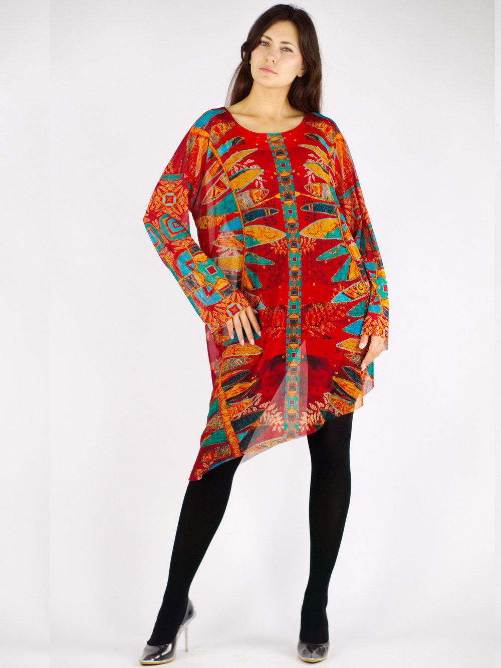 Платье туника из сетки