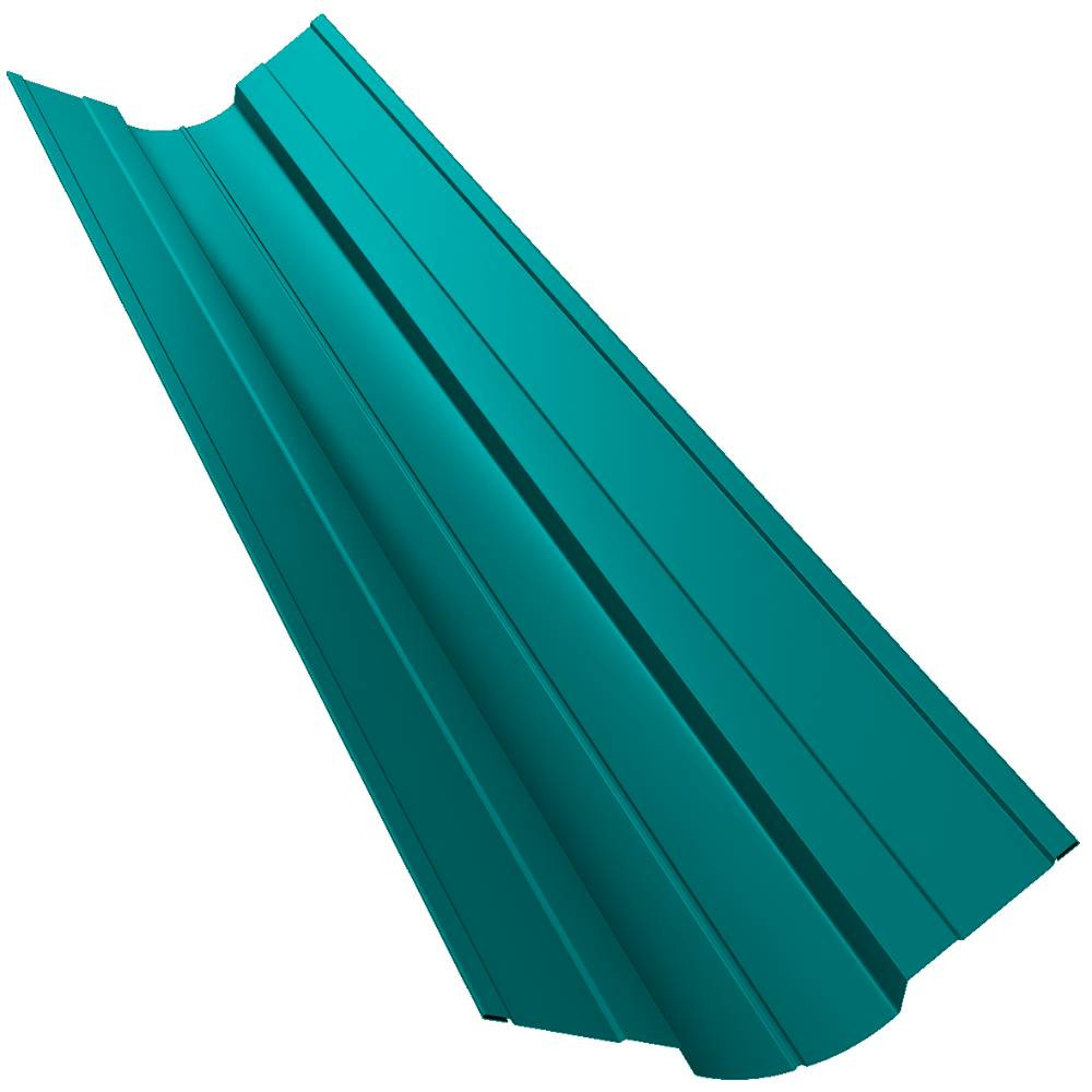 Ендова верхняя фигурная Grand Line Pe Ral 5021 70х70 мм резка