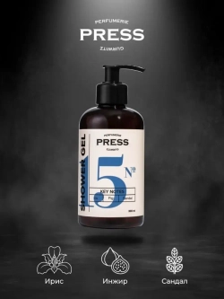 Жидкое мыло для рук № 15 300 мл Iris, Fig, Sandal PRESS PGPR1503
