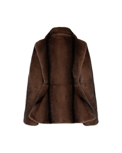 CARELLI КОРОТКОЕ ПАЛЬТО, ТЕМНО-КОРИЧНЕВЫЙ