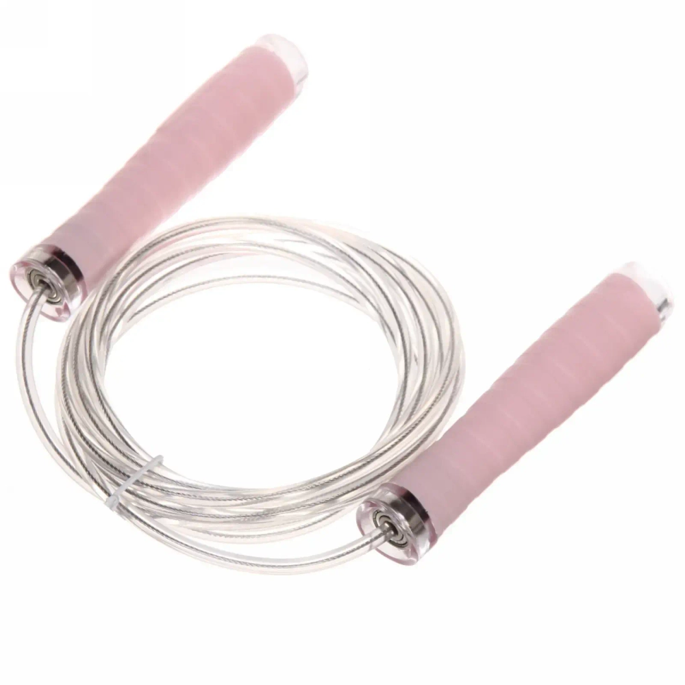 Скакалка с подшипниками RICHO RQ-JR-PL03, 3 м, ручка 125 мм, розовый