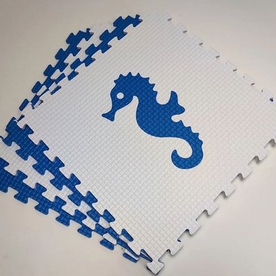 Мягкий пол "Жители моря" 500x500x10 мм 45 шор