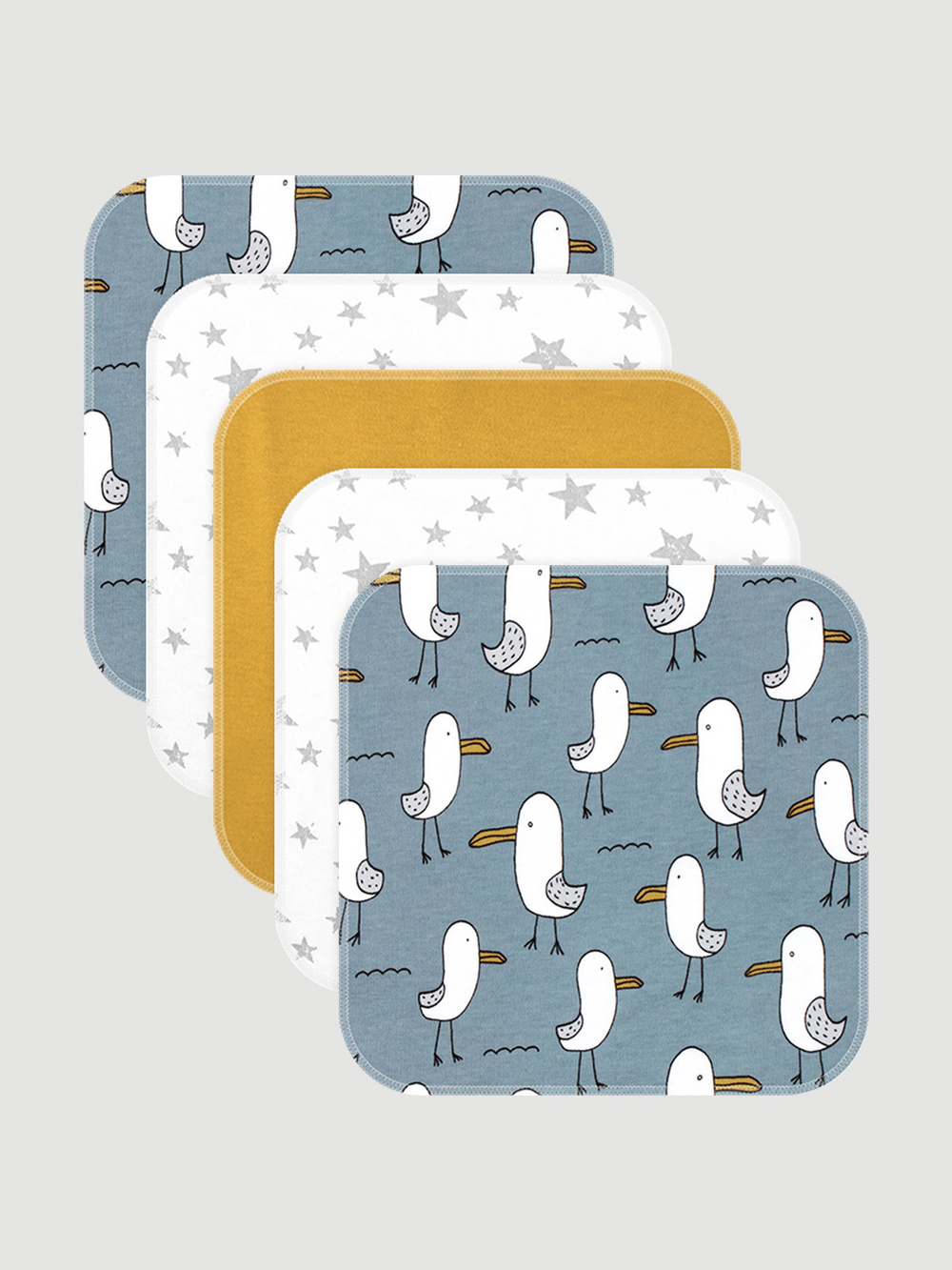 Набор платочков-слюнявчиков Mjölk Чайки