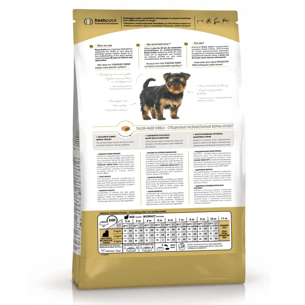 Корм для щенков Royal Canin Yorkshire Terrier Puppy для породы Йоркширский терьер до 10 мес, 500г