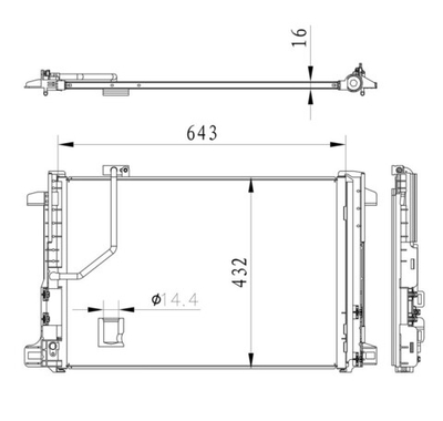 Kular - 76298-KLR - Condenser, air conditioning