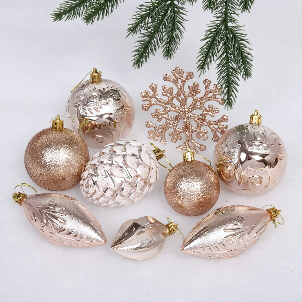 Набор украшений «Рождество» (26 предметов), шампань