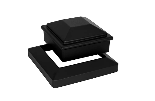 Комплект крышка/юбка ДПК для столба POLIVAN SINGARAJA Алюминий черная