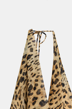 ZARA ПЛАТЬЕ С АНИМАЛИСТИЧЕСКИМ ПРИНТОМ, ЛЕОПАРДОВЫЙ