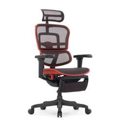 Кресло FALTO Ergohuman Ultra X9 GAMING с подножкой ( чёрный/ КРАСНЫЙ каркас /сетка Equator Red )