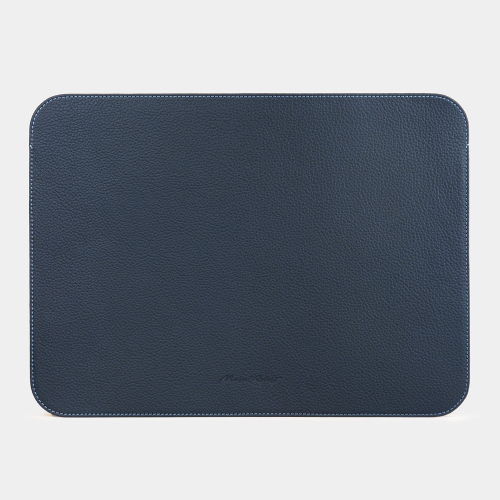 Чехол для MacBook 13-14-15' и документов из кожи теленка, синего цвета