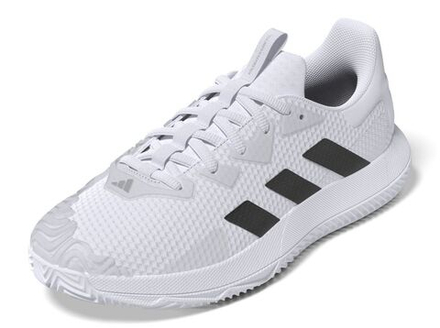 Мужские кроссовки теннисные Adidas SoleMatch Control Clay - white/black