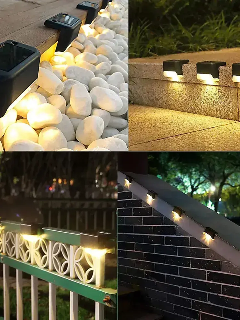 Уличные светильники на солнечной батареи 16 штук, коричневый