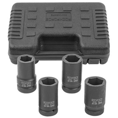 Набор головок ударных глубоких 4пр.,1''(6-гр)(27,32,33,36мм),в кейсе RockForce##Rock FORCE RF-8041-5MPB
