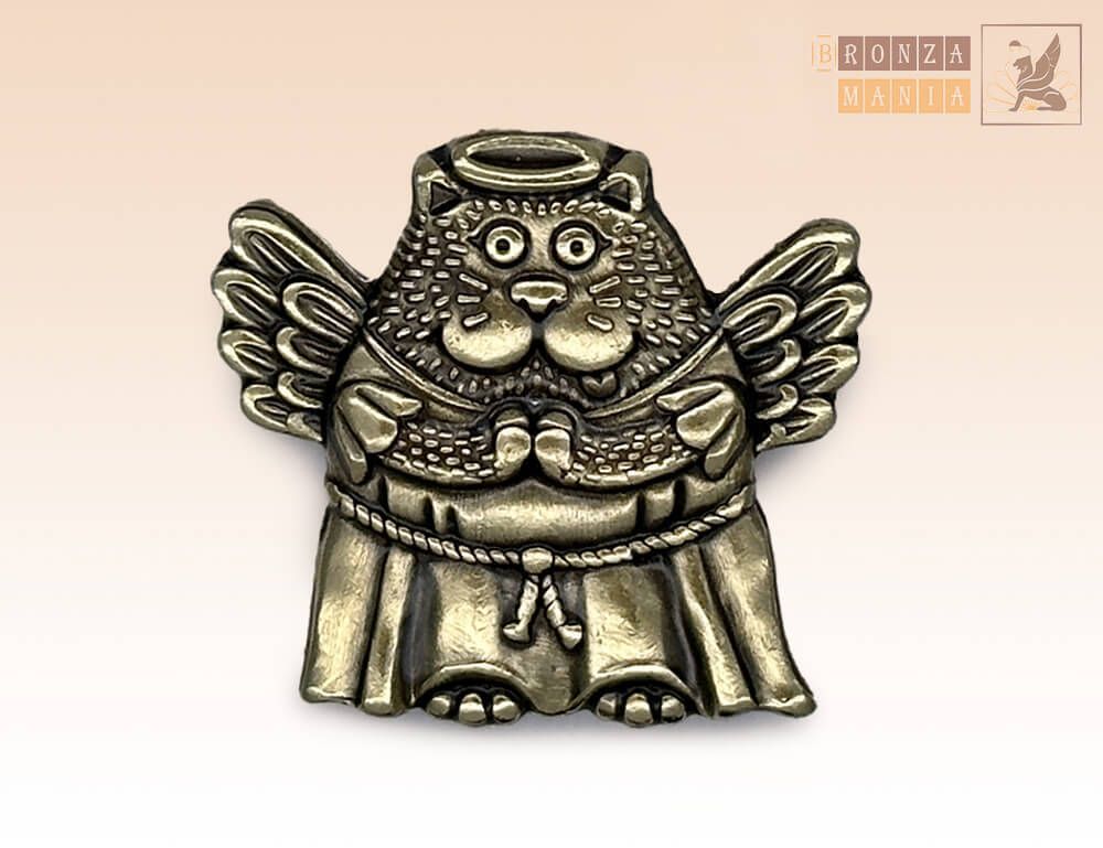 значок Котик Ангел