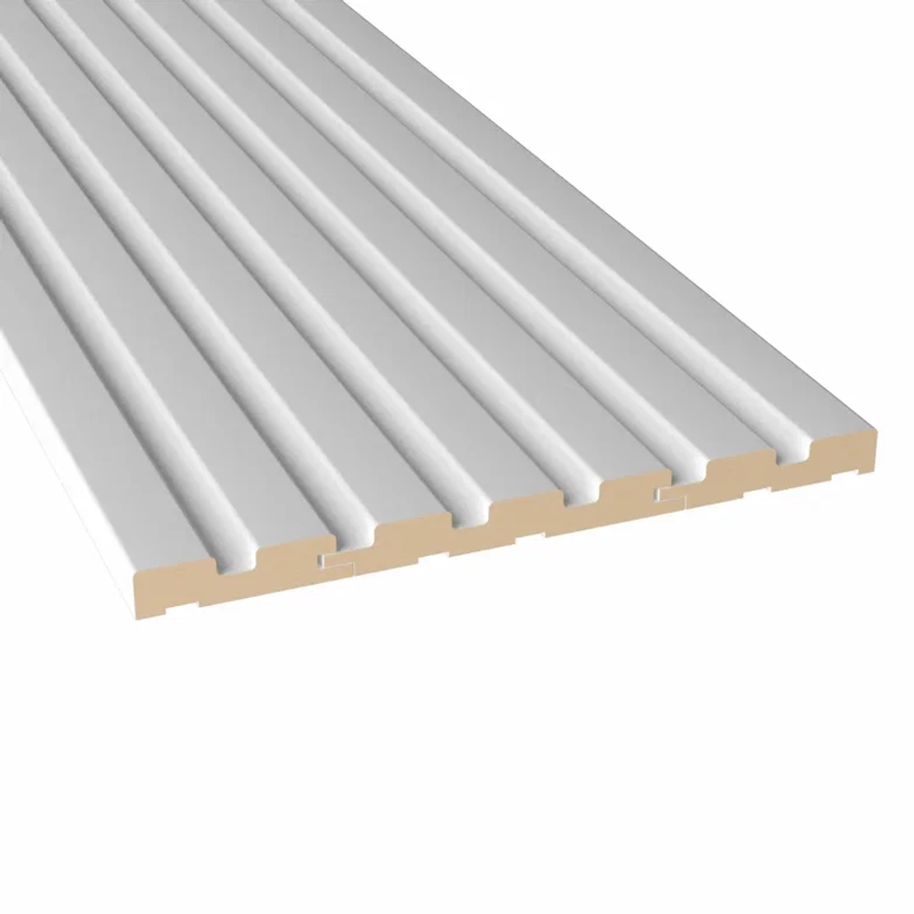 Стеновая реечная панель Альберо, Винил Белый, 120*16*2750 мм