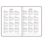 Ежедневник датированный 2023 А5 138x213 мм BRAUBERG Foliage, под кожу, розовый, 114101