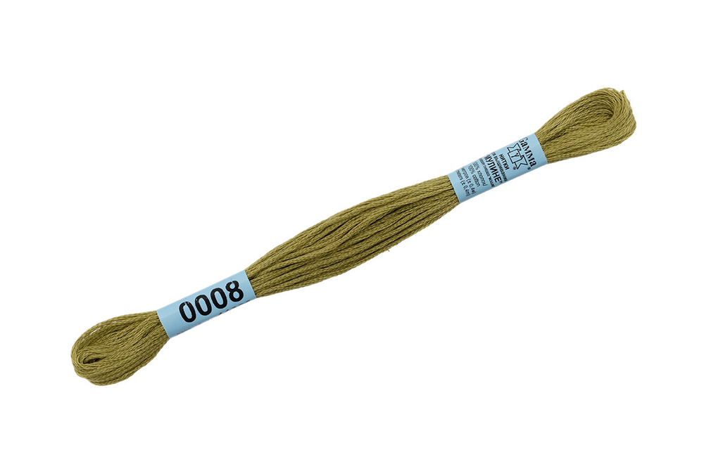 Мулине "Gamma", 100% хлопок, 8 м, №0008