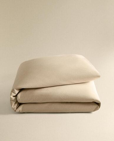 ZARA HOME ПОДОДЕЯЛЬНИК ИЗ РЕЛЬЕФНОЙ ТКАНИ, БЕЖЕВЫЙ