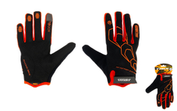 Перчатки TRIX nw мужские M полноразмерные гелевые вставки лайкра оранжево-черные