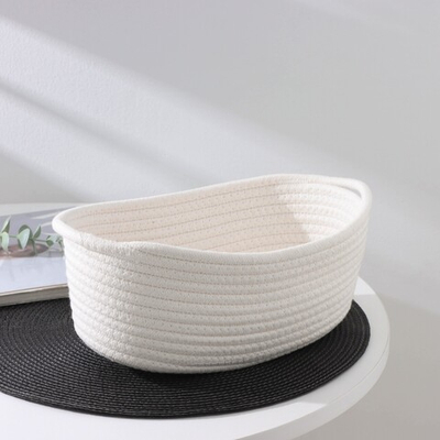 Корзина для хранения плетеная 28х16х10 см Вера (белый)