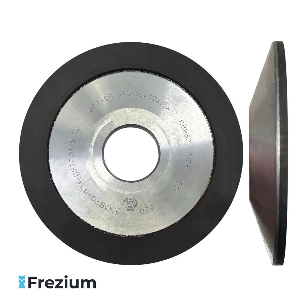 Круг эльборовый чашечный CBN шлифовальный 125x32x15x18x4 CBN30 125/100 12A2-20