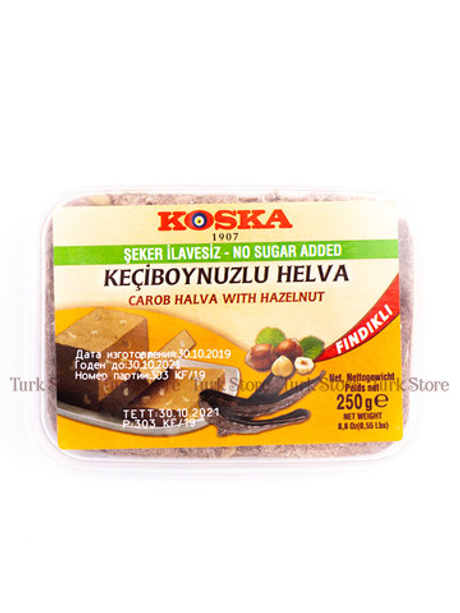 Кунжутная халва Koska из рожкового дерева с фундуком без сахара 250 гр