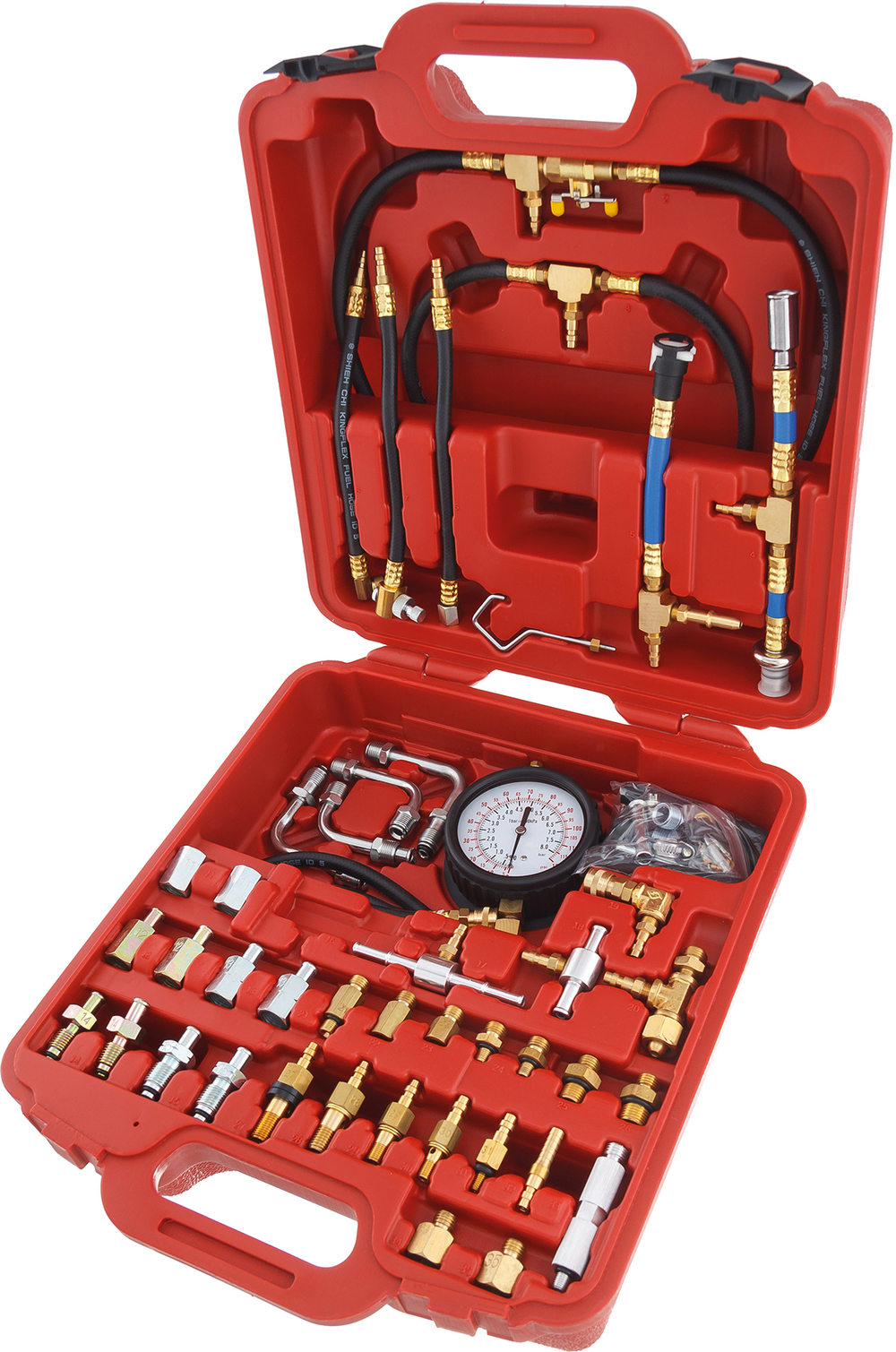 Набор для измерения давления в системе впрыска топлива бензиновых двигателей СТАНКОИМПОРТ, KA-7532K