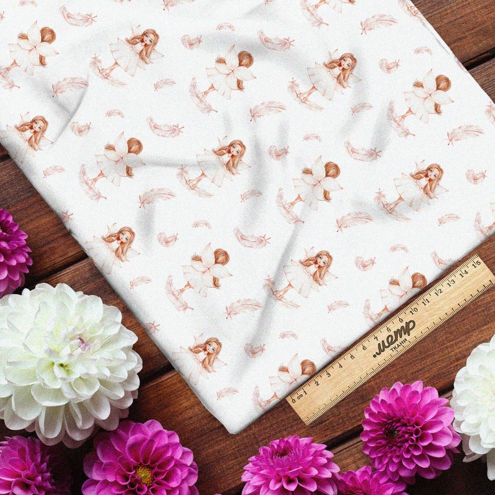 Ткань муслин девочка-ангелок