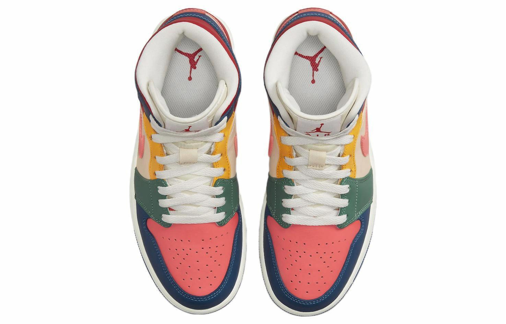 Кроссовки Jordan Air Jordan 1 Mid Se "Multi-Color" (Женская размерная сетка)