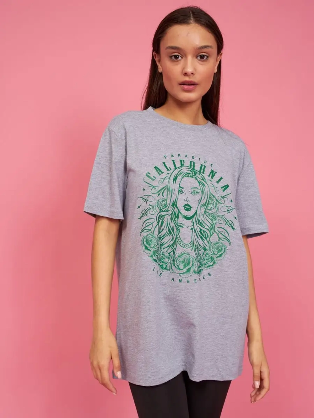 Футболка калифорния женская серая