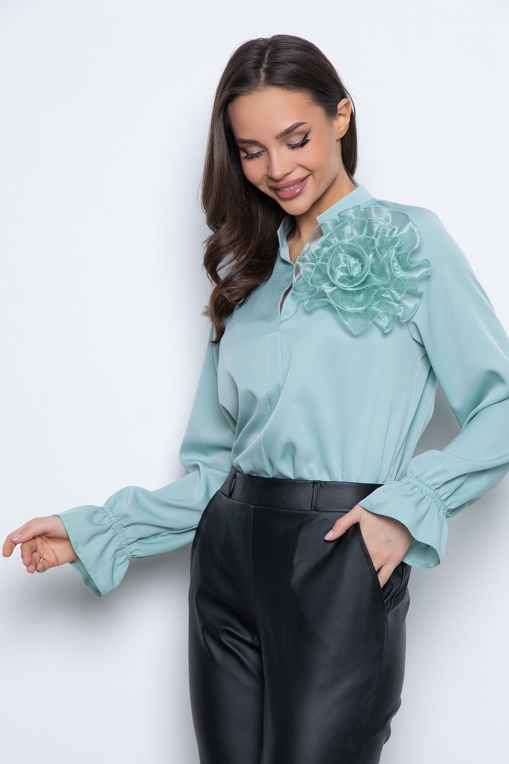 Блуза Модная (мята) Diolche (Акция)