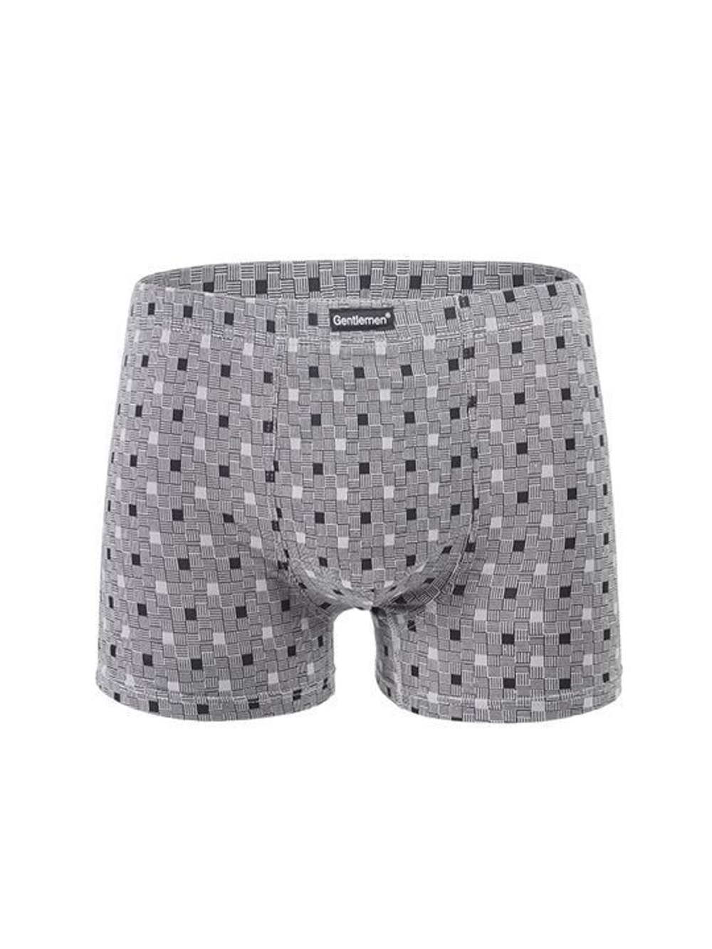 Мужские трусы-боксеры с принтом в виде плетения (Размер: M) (Цвет: серый)