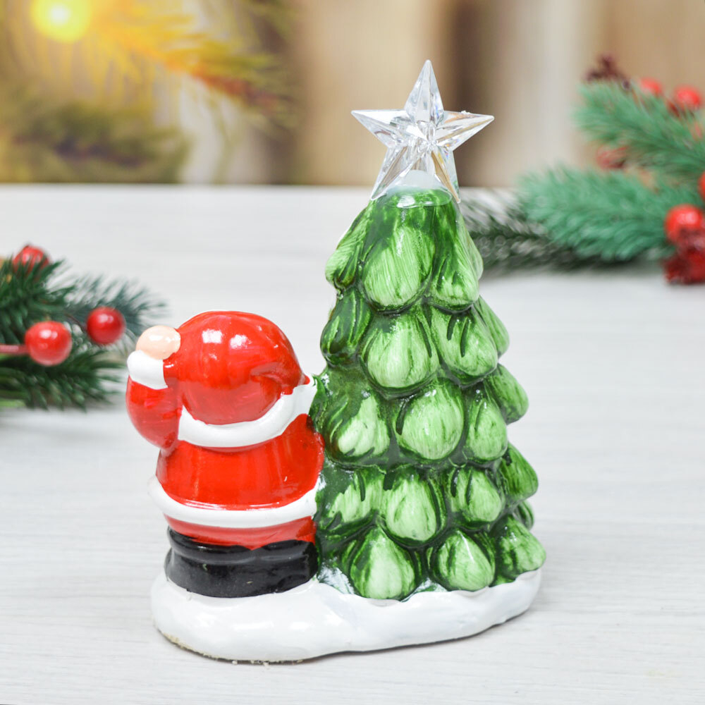 Сувенир новогодний с подсветкой "Ёлочка" 9*6*13см, батарейки в комплекте