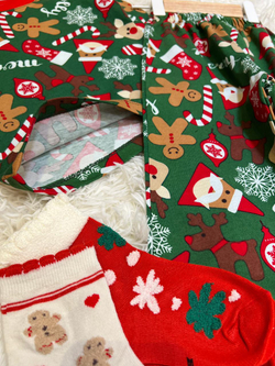 Санта - новогодняя пижама для мальчиков и девочек 2 600 тг./шт. (оптом - цена за 5 размеров)