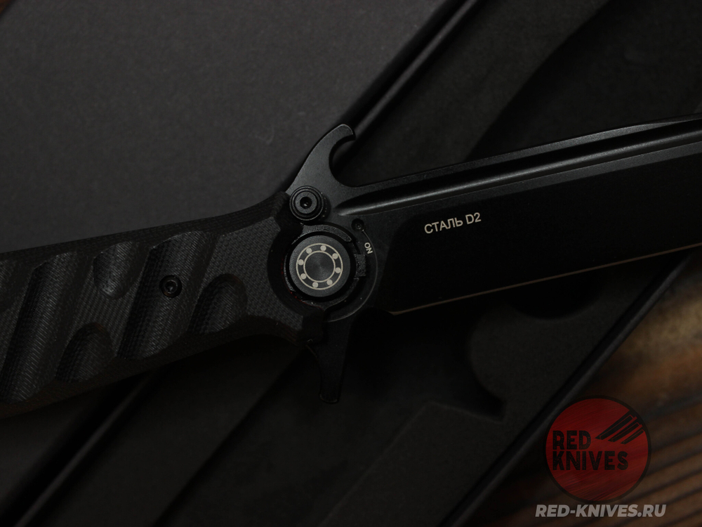 Складной нож НОКС Финка С Black 342-709406 c клинком из стали D2, рукоять G10