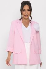 Пиджак льняной Мэрлин (розовый) Б15430-7М LT Collection