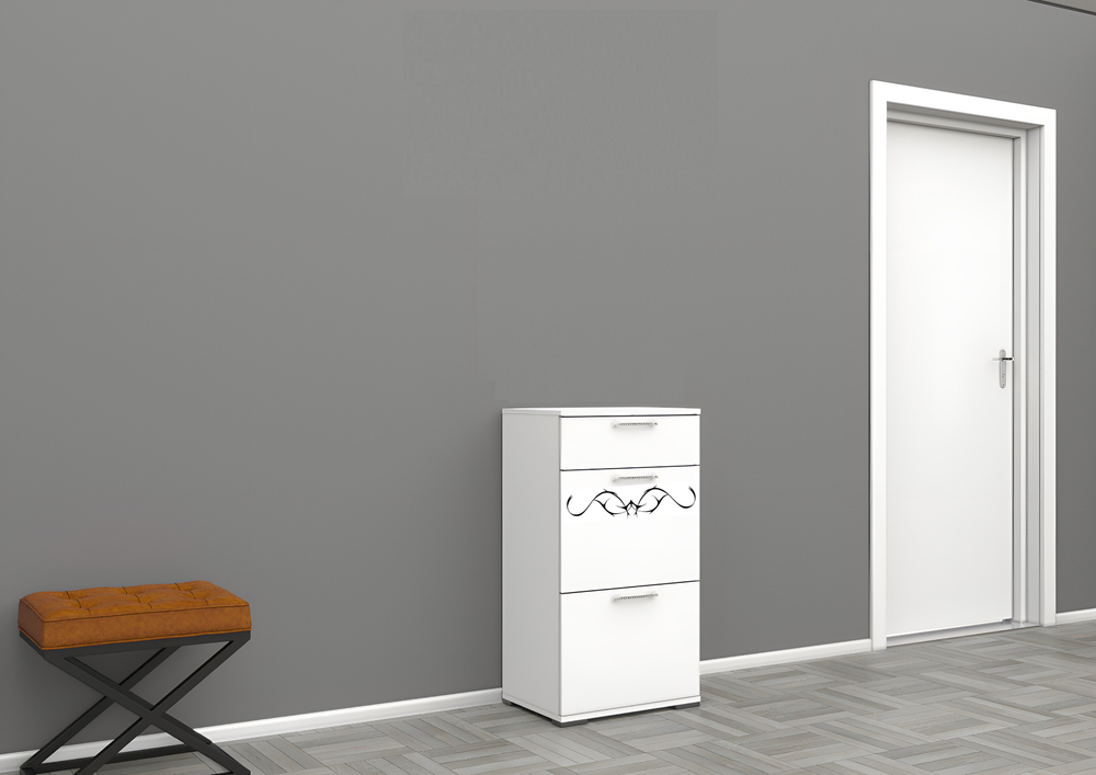 Тумба Авалон Белое стекло