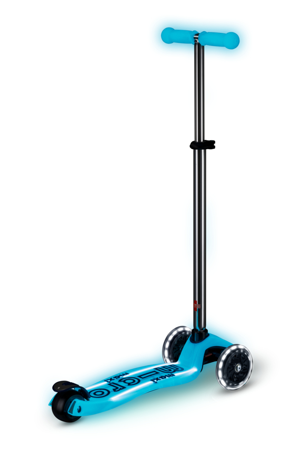 Самокат Maxi Micro Deluxe Glow Plus (светящийся) LED синий кристалл