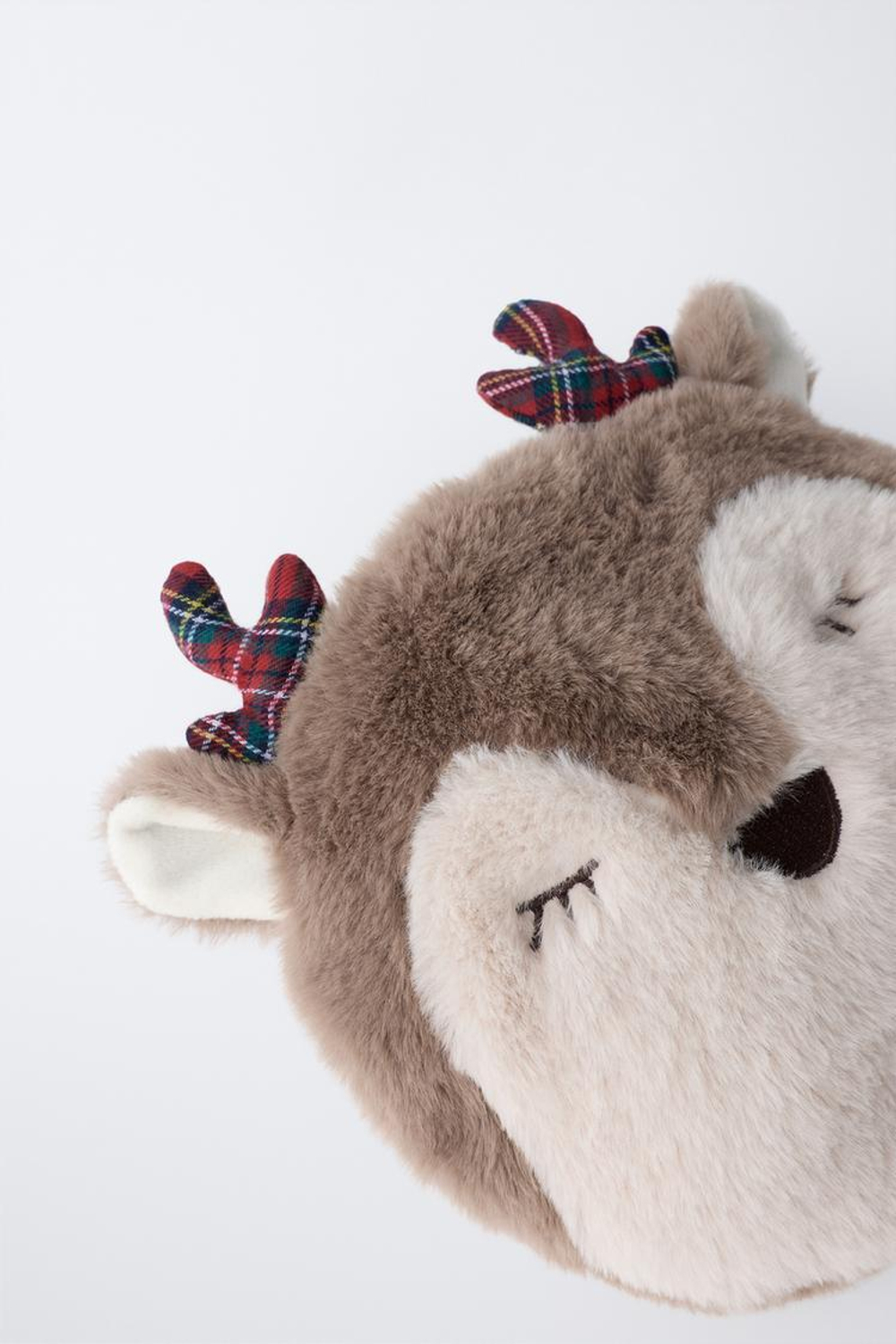 ZARA НЕСЕССЕР ИЗ ИСКУССТВЕННОГО МЕХА «ОЛЕНЬ», КОРИЧНЕВЫЙ