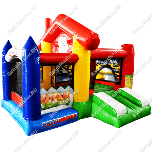 Детский надувной батут "Домик в деревне" 3.5*2.5*2.2 м