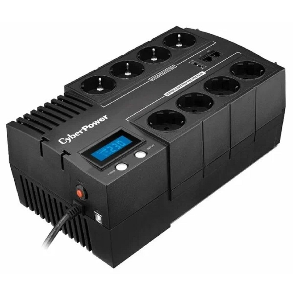 CyberPower BR1200ELCD ИБП {Line-Interactive, 1200VA/720W USB/RJ11/45/USB charger A  (4+4 EURO), 12В/5.8 Ач х 2}