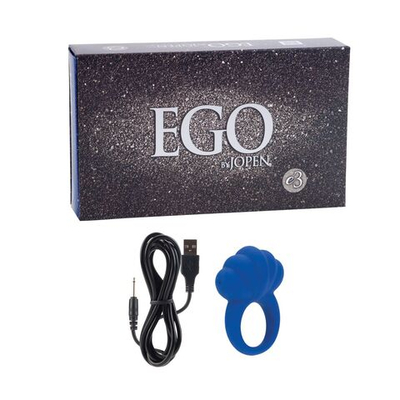 Эрекционное виброкольцо Ego e3 (Цвет: синий)