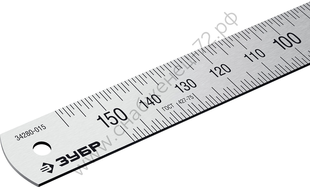 ЗУБР Про-15, длина 0.15 м, усиленная нержавеющая линейка, Профессионал (34280-015)